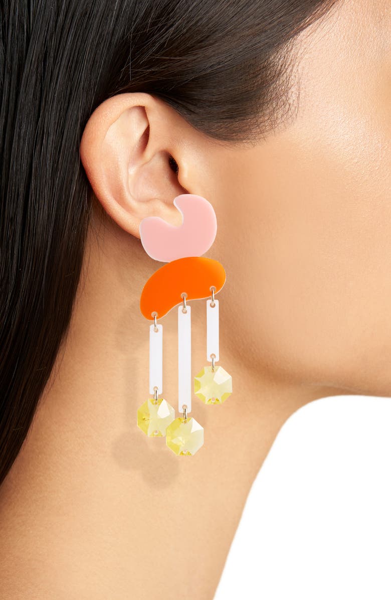 Melody Ehsani Crystal Rain Statement Earrings, Alternate, color, 