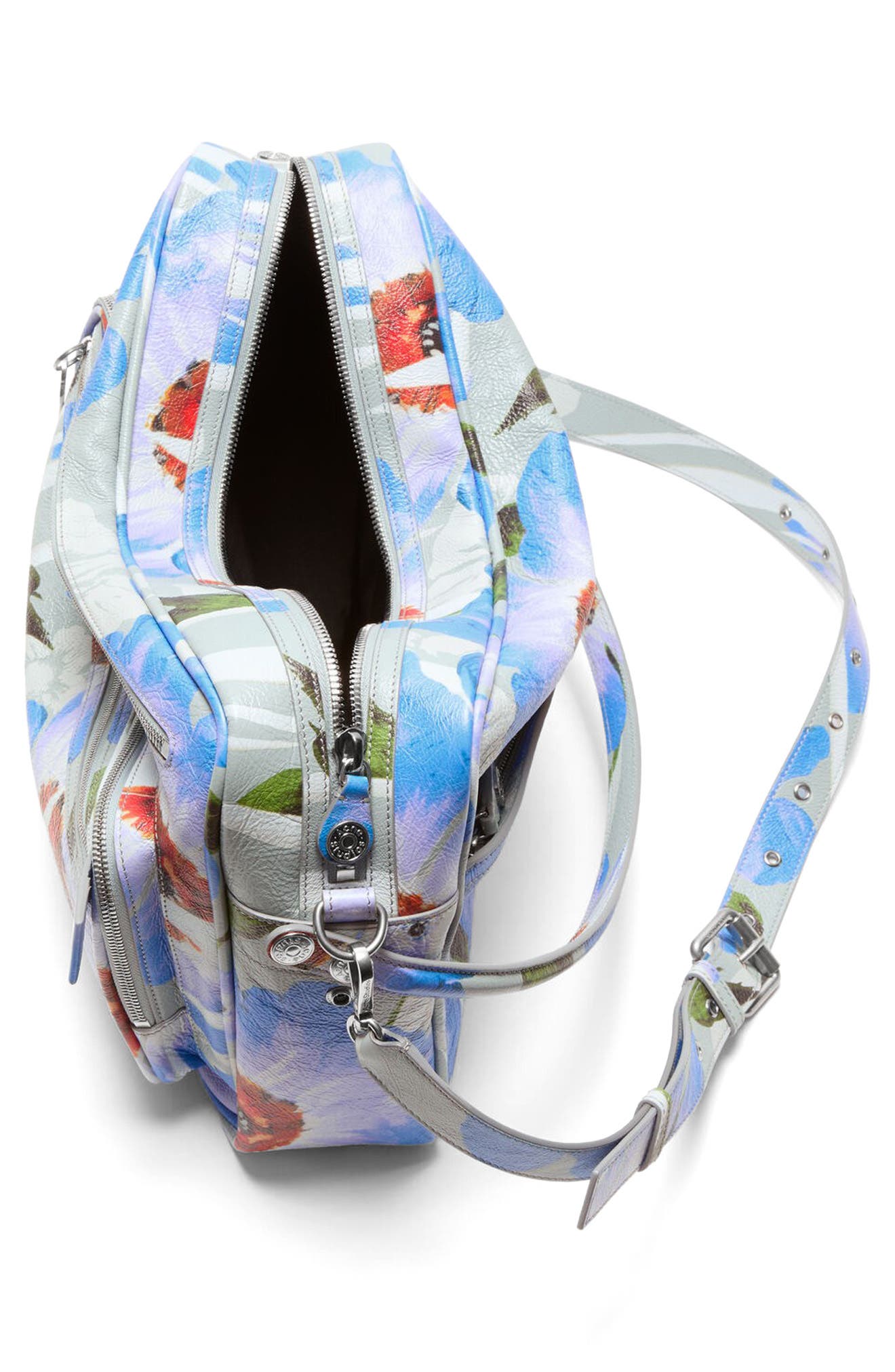 Acne Studios Medium Camero Leather Shoulder Bag, Alternate, color, Blue