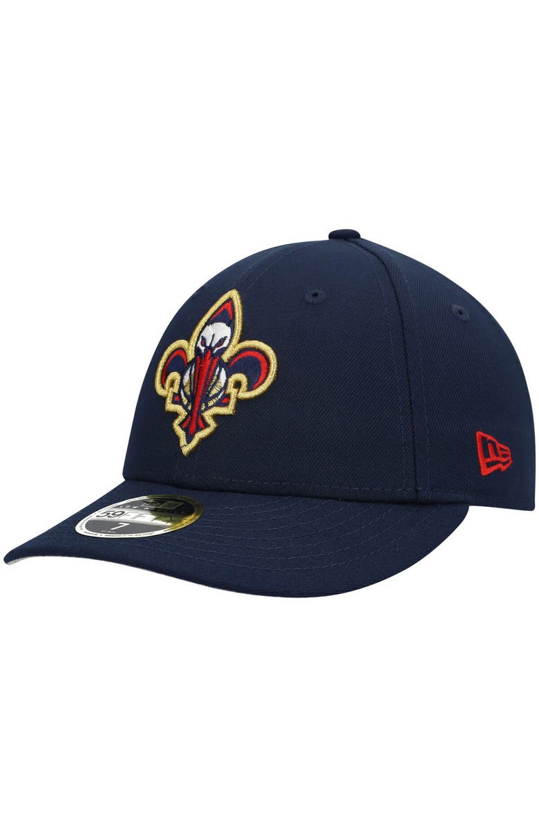 New Era Men's New Era Navy New Orleans Pelicans Team Logo Low Profile 59FIFTY Fitted Hat, Main, color, Navy