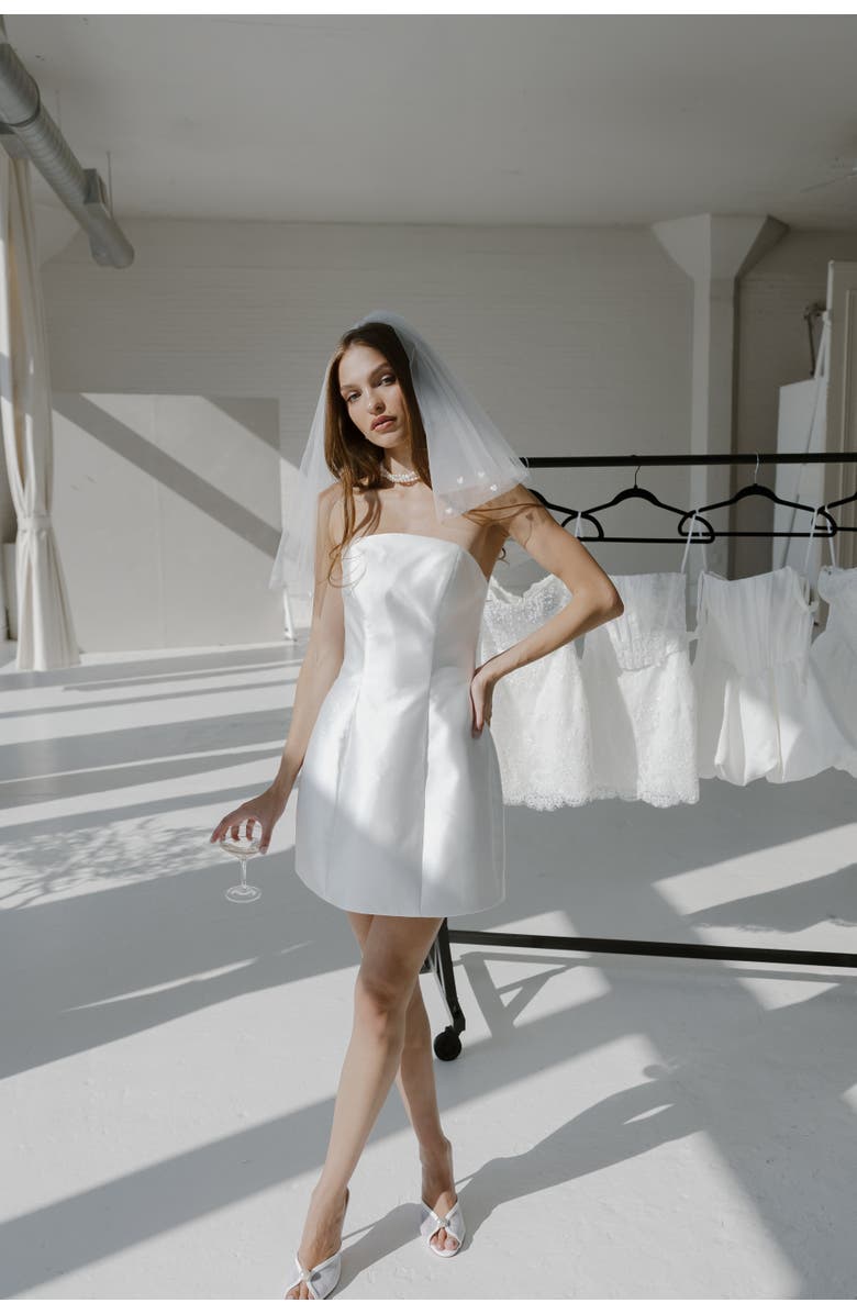 Untamed Petals Bianca Mini Dress, Alternate, color, Ivory