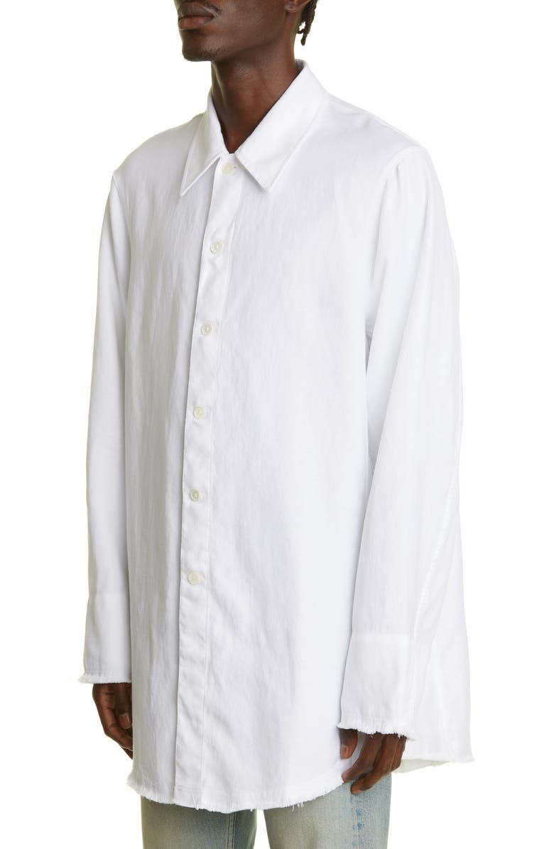 OUR LEGACY Big Welding Oversize Cotton & Hemp Button-Up Shirt, Alternate, color, 