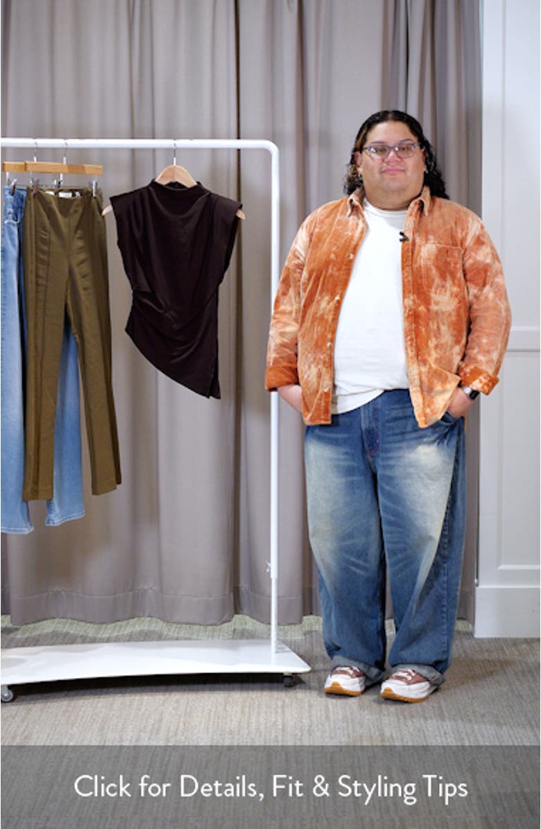 Cora Strong Shoulder Asymmetric Jersey Top, sales video thumbnail