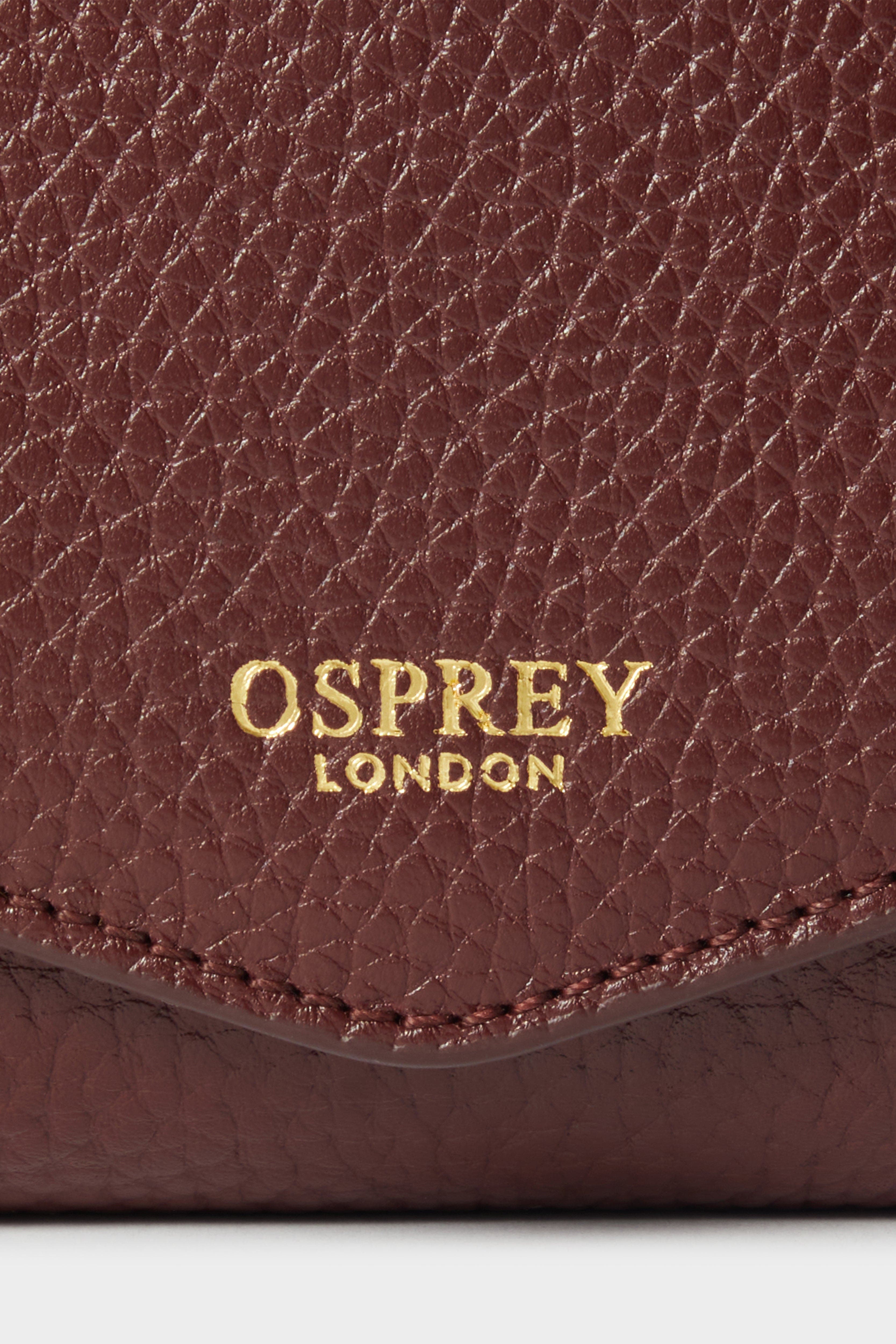 Osprey London The Core Medium Leather Matinee Purse, Alternate, color, Merlot