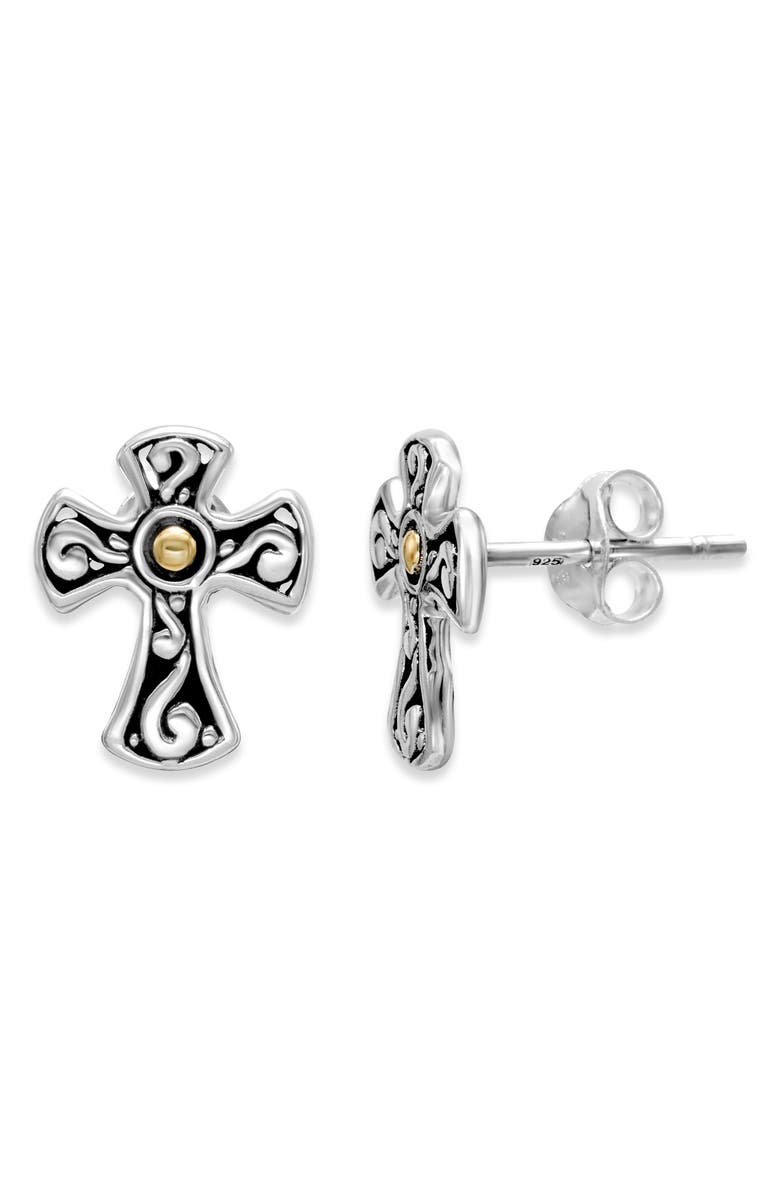 SAMUEL B. Cross Stud Earrings, Main, color, 