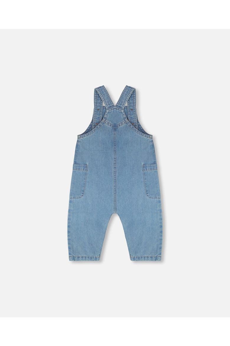 Sleeveless One-Piece Chambray Overall, Alternate, color, Light Blue Denim