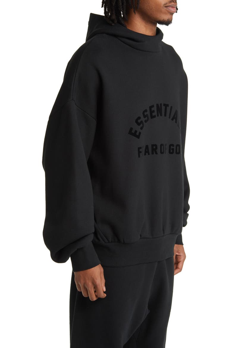 Cotton Blend Hoodie, Alternate, color, JET BLACK