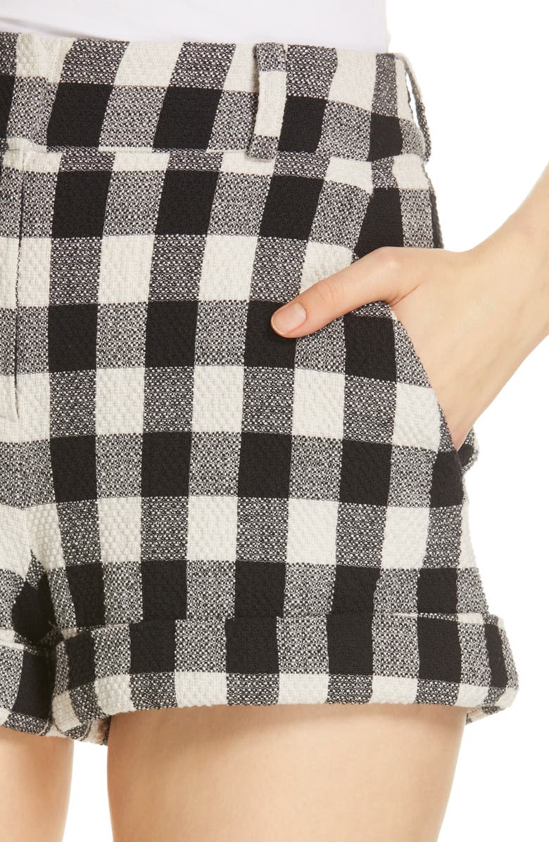 Veronica Beard Carito Gingham Shorts, Alternate, color, 