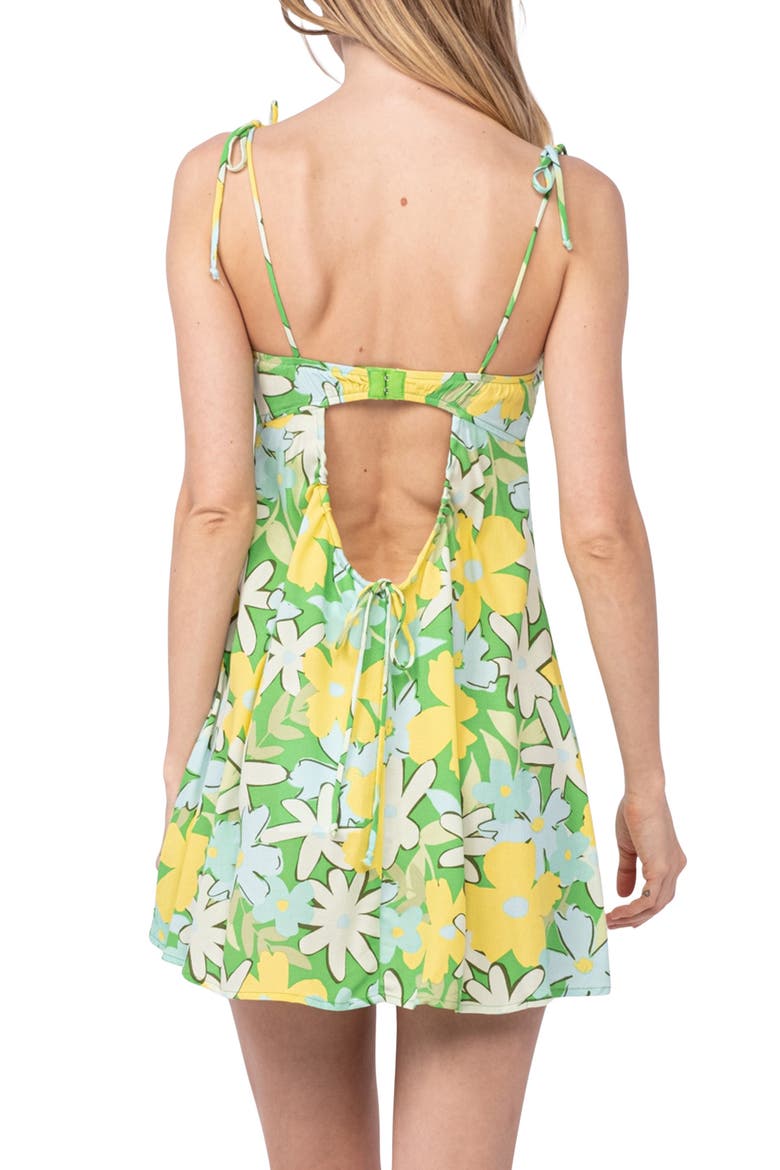 Shoulder Tie Minidress, Alternate, color, GREEN