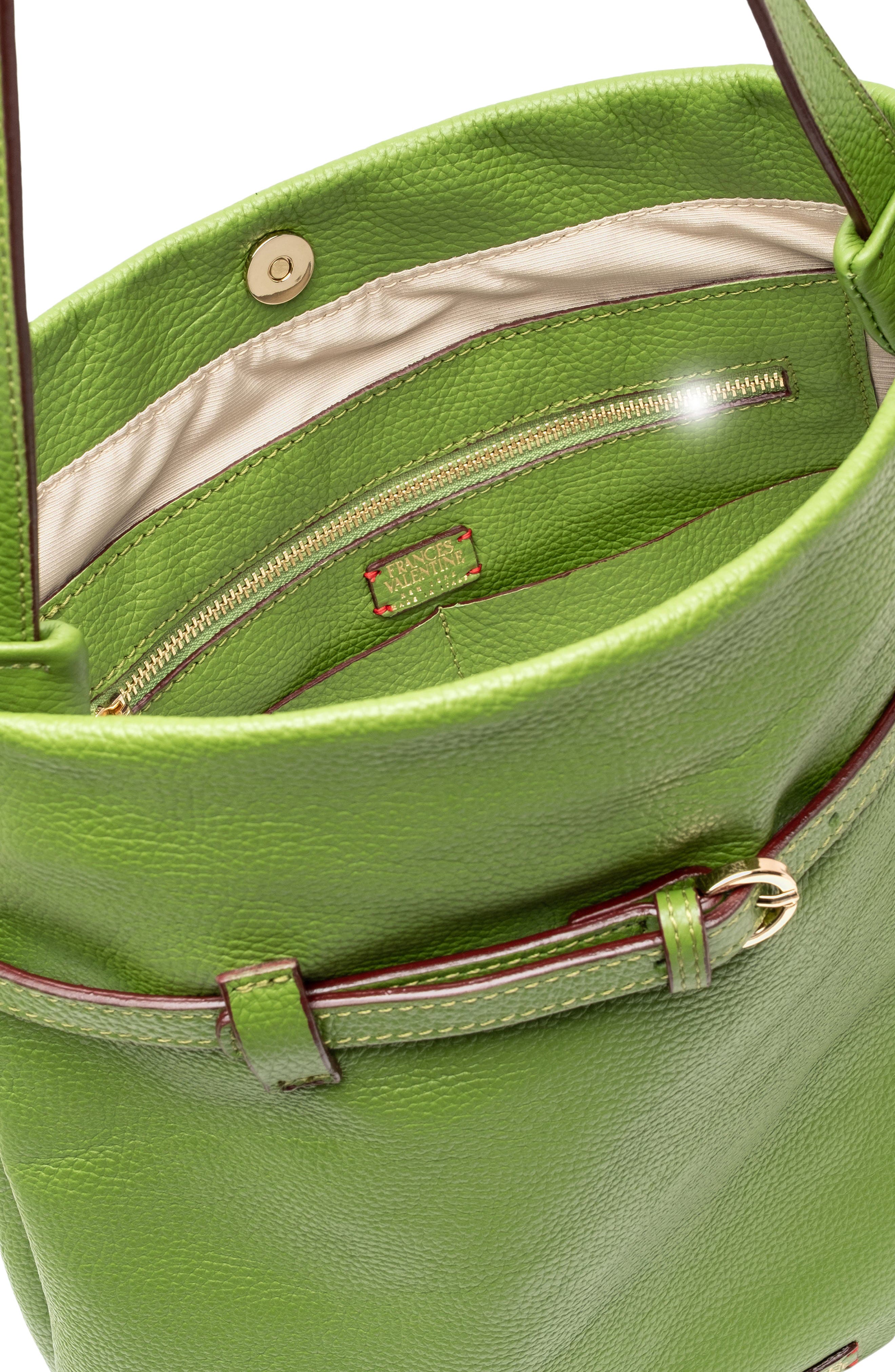 Charlie Leather Shoulder Bag, Alternate, color, FERN