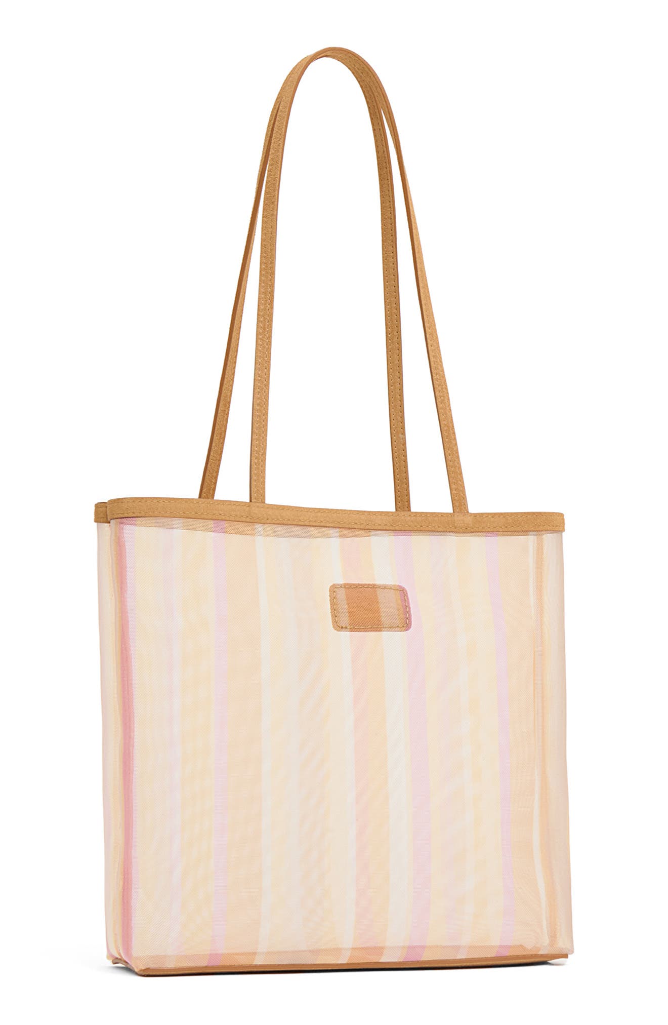 Filo Stripe Mesh Tote, Alternate, color, SUNSET MULTI