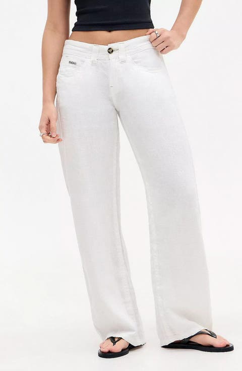 Kayla Linen & Cotton Five-Pocket Pants