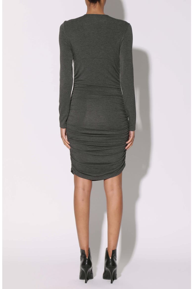 Calista Twist Long Sleeve Body-Con Dress, Alternate, color, HEATHER GREY