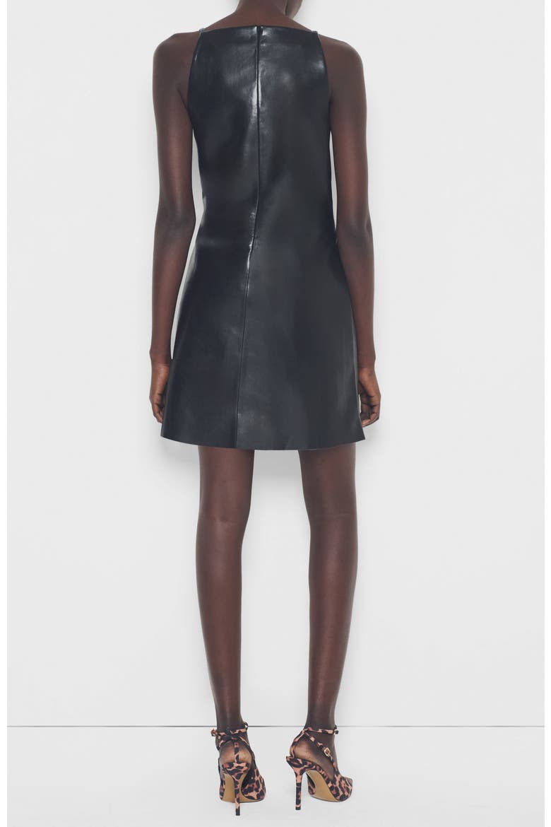 Faith Recycled Leather Dress, Alternate, color, Black