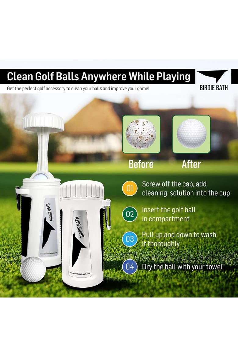 Portable Golf Ball Cleaner, Alternate, color, White