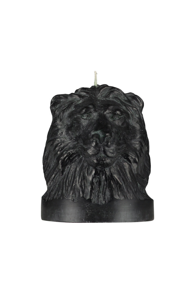 Lion Head Candle, Main, color, Jet Black
