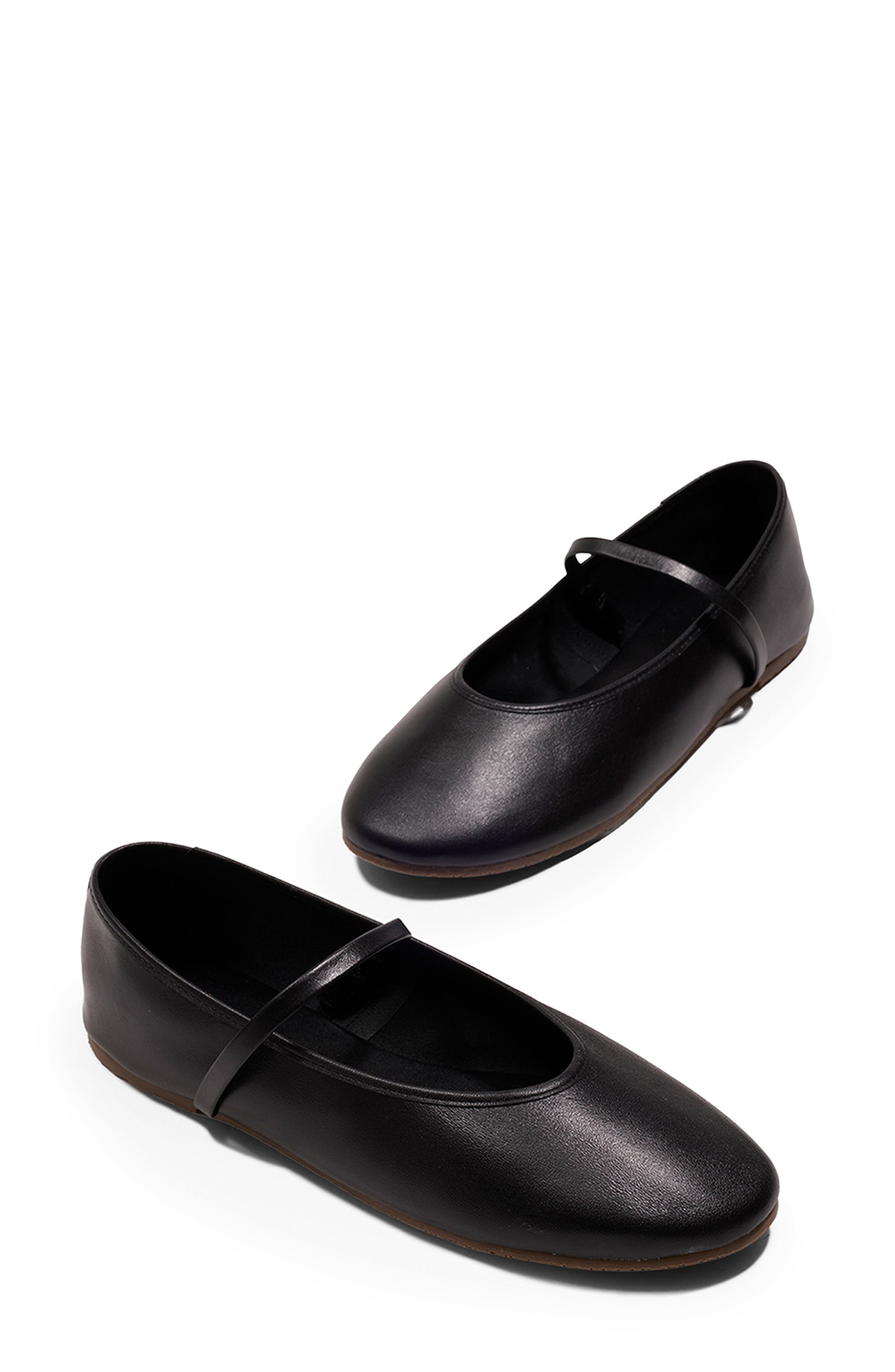 TKEES Reese Mary Jane Flat, Alternate, color, Sable