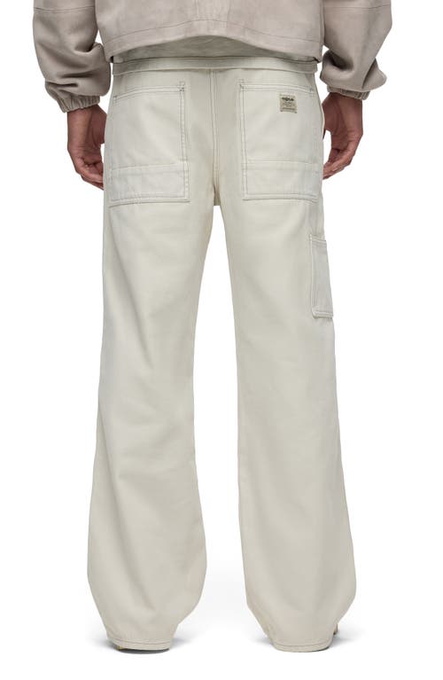Hudson Jeans Luca Wide Leg Carpenter Pants In Silver Birch