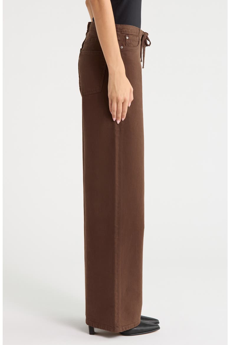 The Big Easy High Waist Wide Leg Drawstring Jeans, Alternate, color, DARK ROAST