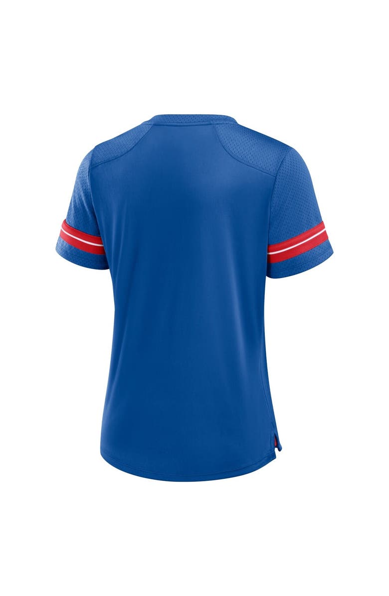 FANATICS Women's Fanatics Royal Buffalo Bills Play Script Lace-Up T-Shirt, Alternate, color, Royal