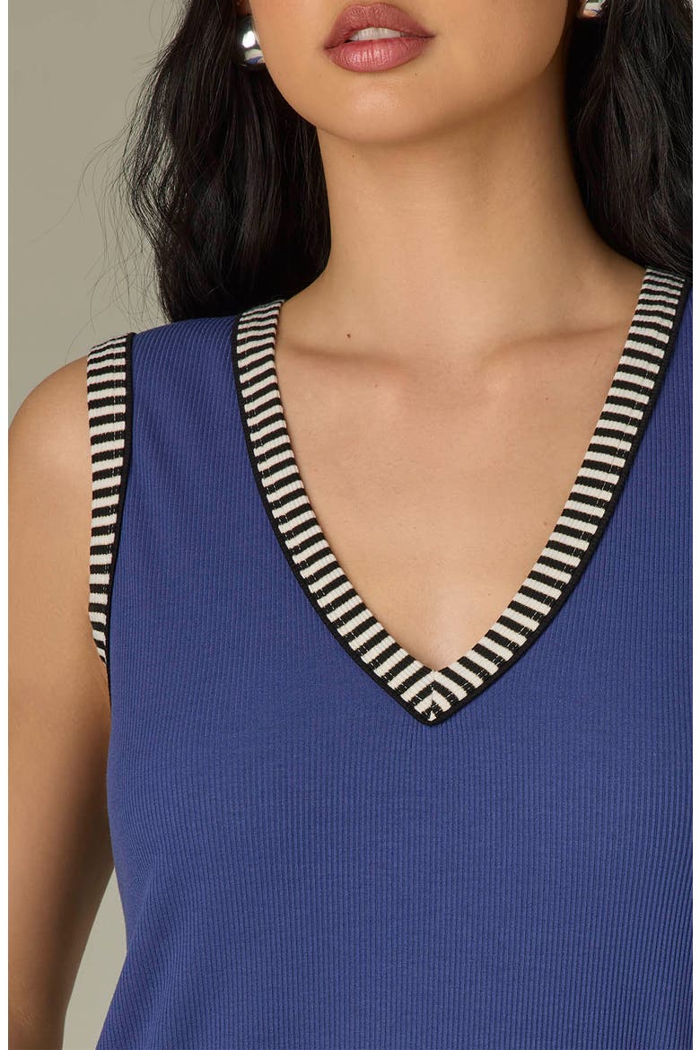 Contrast Binding Rib Tank, Alternate, color, BLUE MARINA/ BLACK
