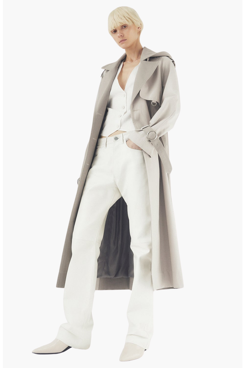 Water Resistant Trench Coat, Alternate, color, Light Gray