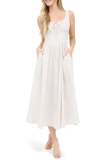 BLU PEPPER BLU PEPPER SLEEVELESS MIDI DRESS