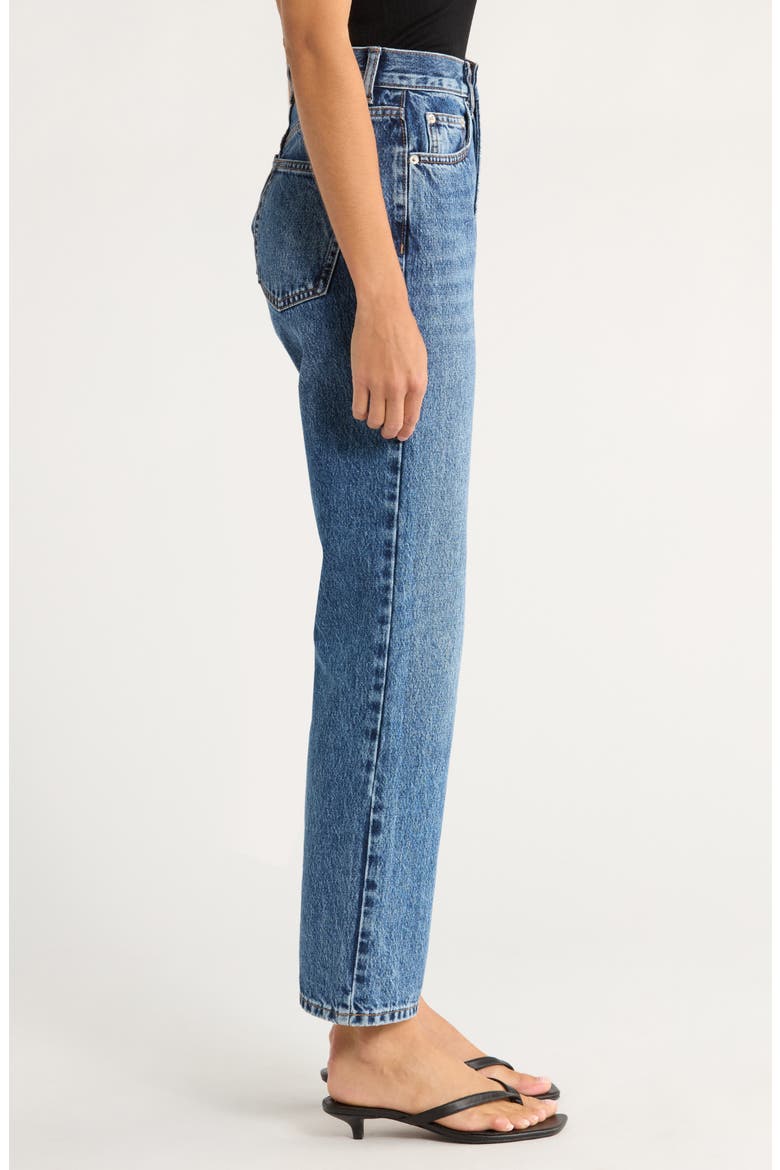 Kort Mid Rise Relaxed Straight Leg Jeans, Alternate, color, MID BLUE