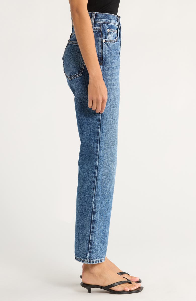 Topshop Kort Mid Rise Relaxed Straight Leg Jeans, Alternate, color, 
