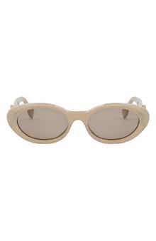 'Fendi Diamonds 53mm Oval Sunglasses