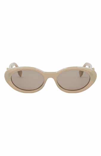 'Fendi Diamonds 53mm Oval Sunglasses