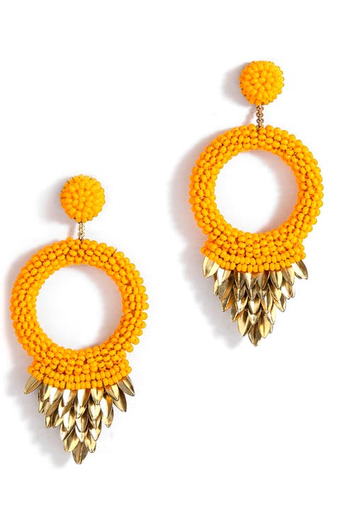 Franka Beaded Fringe Drop Earrings