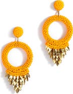 Deepa Gurnani Franka Beaded Fringe Drop Earrings
