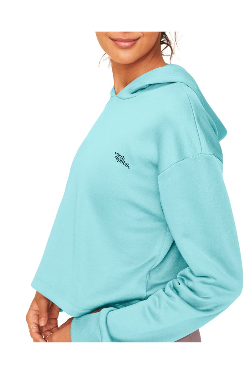 Earth Republic Myah Cropped Hoodie, Alternate, color, Blue