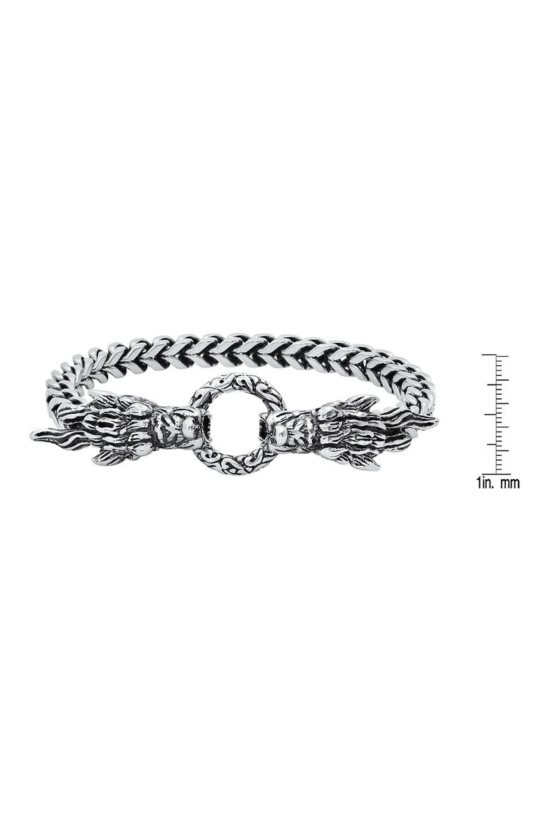 Men's Stainless Steel Dragon Head Bracelet, Alternate, color, METALLIC