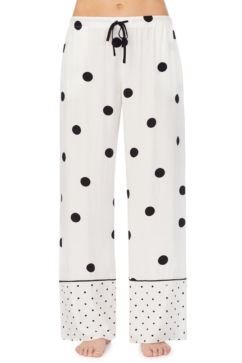 Elsa Woven Pajama Pants, Main, color, BLACK/WHITE LARGE DOT
