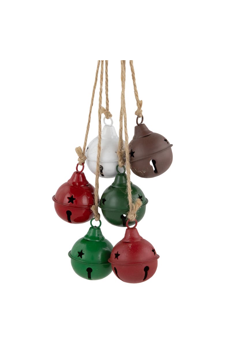 Northlight Cascading Christmas Jingle Bell Ornaments - 13.5" - Multicolor - Set of 2, Alternate, color, Multi