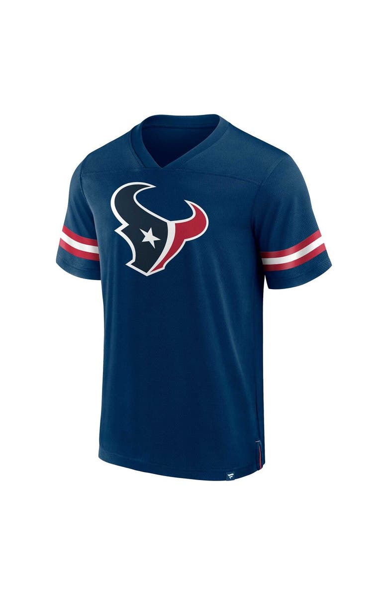 FANATICS Men's Fanatics Branded Navy Houston Texans Jersey Tackle V-Neck T-Shirt, Alternate, color,