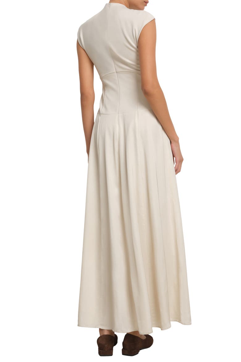 Haru Mock Neck Maxi Dress, Alternate, color, VANILLA