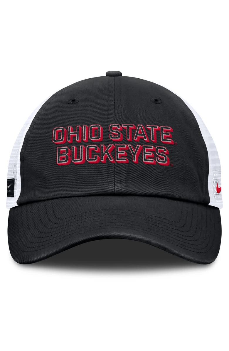 Nike Men's Nike Black Ohio State Buckeyes 2025 Gameday On-Field Club Adjustable Trucker Hat, Alternate, color, 