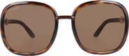Gucci 57mm Square Sunglasses