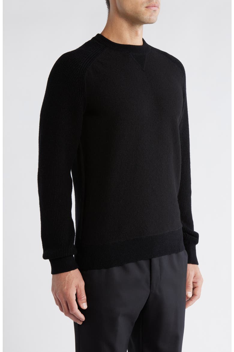 Hero Wool Crewneck Sweater, Alternate, color, BLACK