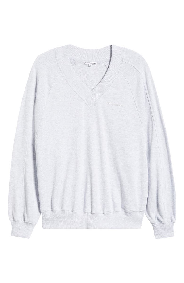 Brooklyn Industries V-Neck Sweatshirt, Main, color, Grey Melange