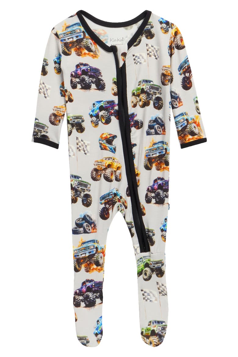 Print Footie, Main, color, DOVE MONSTER TRUCKS