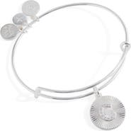 Alex and Ani Pave Starburst Texture Initial Bangle Bracelet