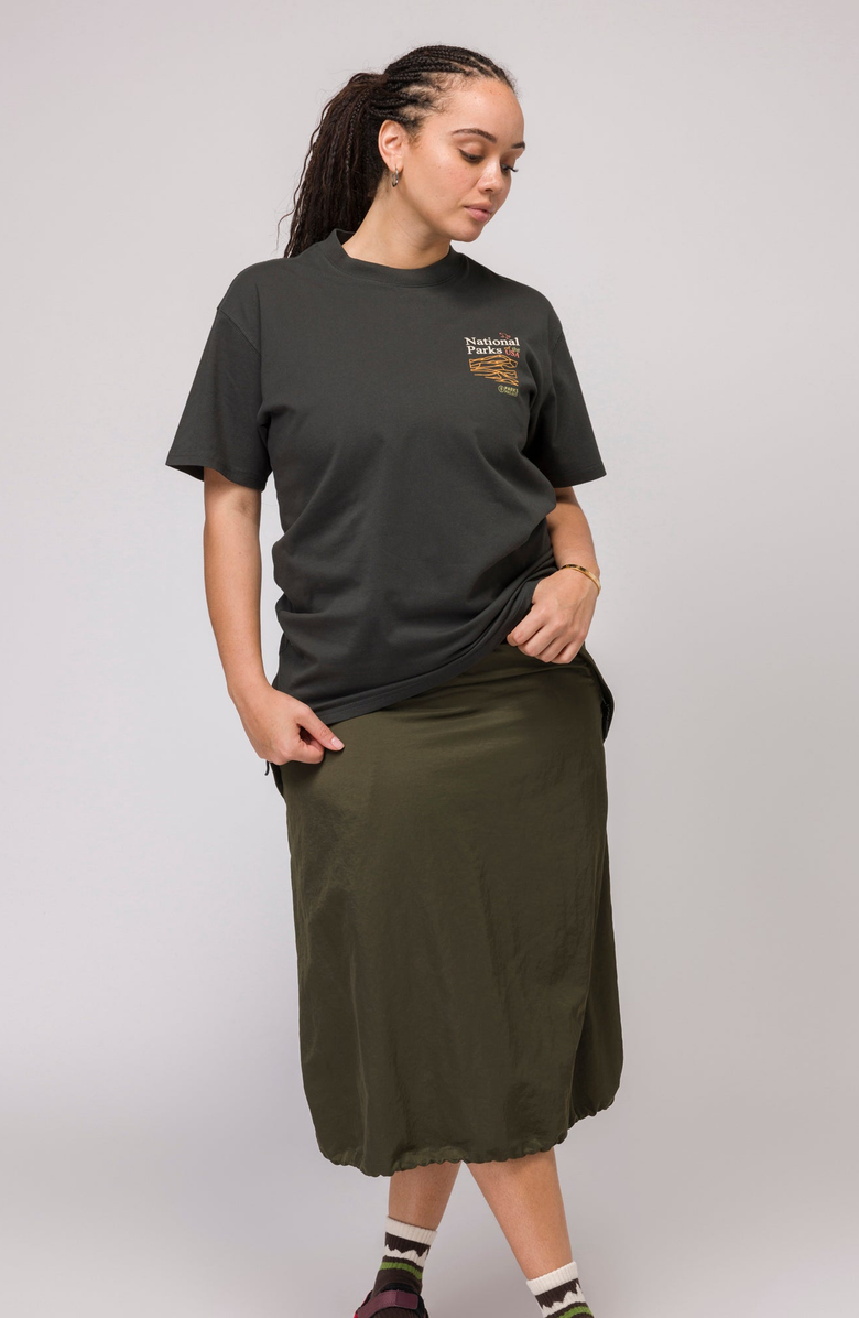 Parks Project National Parks Outline Checklist Tee, Alternate, color, Vintage Black