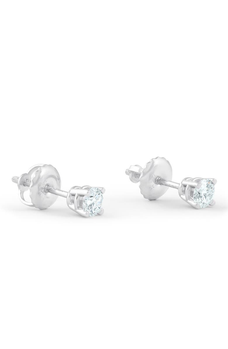 Bliss Diamond 1/3 Ct Screw Back Diamond Studs 14k Gold Lab Grown Earrings, Alternate, color, 14K White Gold