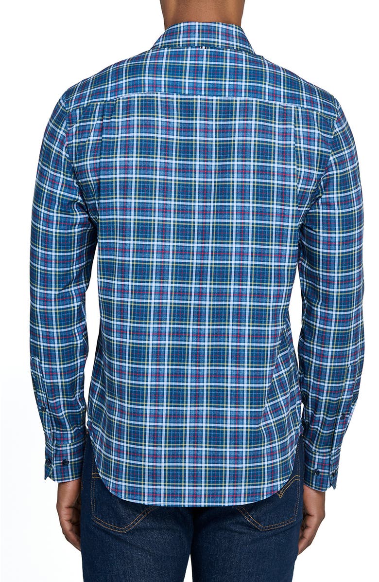 Brooklyn Brigade Checked Print Woven Long Sleeve Basic, Alternate, color, Navy