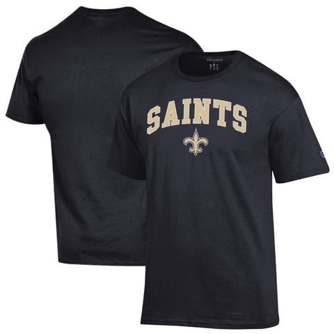 Men's Champion Black New Orleans Saints Arch Over Logo T-Shirt