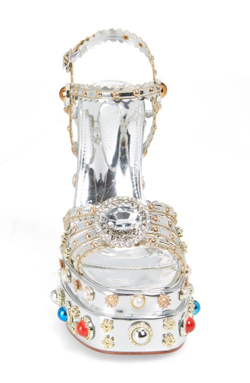 Azalea Wang Lola Ankle Strap Platform Sandal In Multi