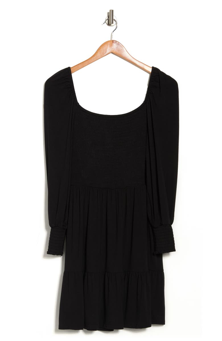 BB Dakota by Steve Madden Let's Go Smock Bodice Long Sleeve Minidress, Alternate, color,